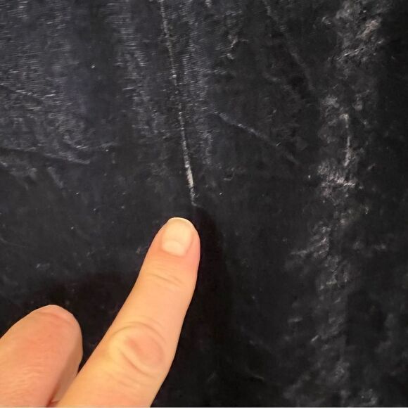 J. Crew Short Sleeve Deep Blue Velvet Top Size Small - Picture 4 of 5